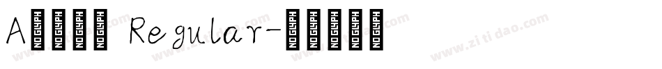 A书法英文 Regular字体转换